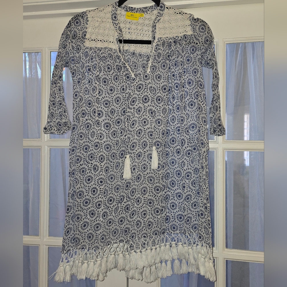 Roberta Roller Rabbit Navy and White Cover Up
